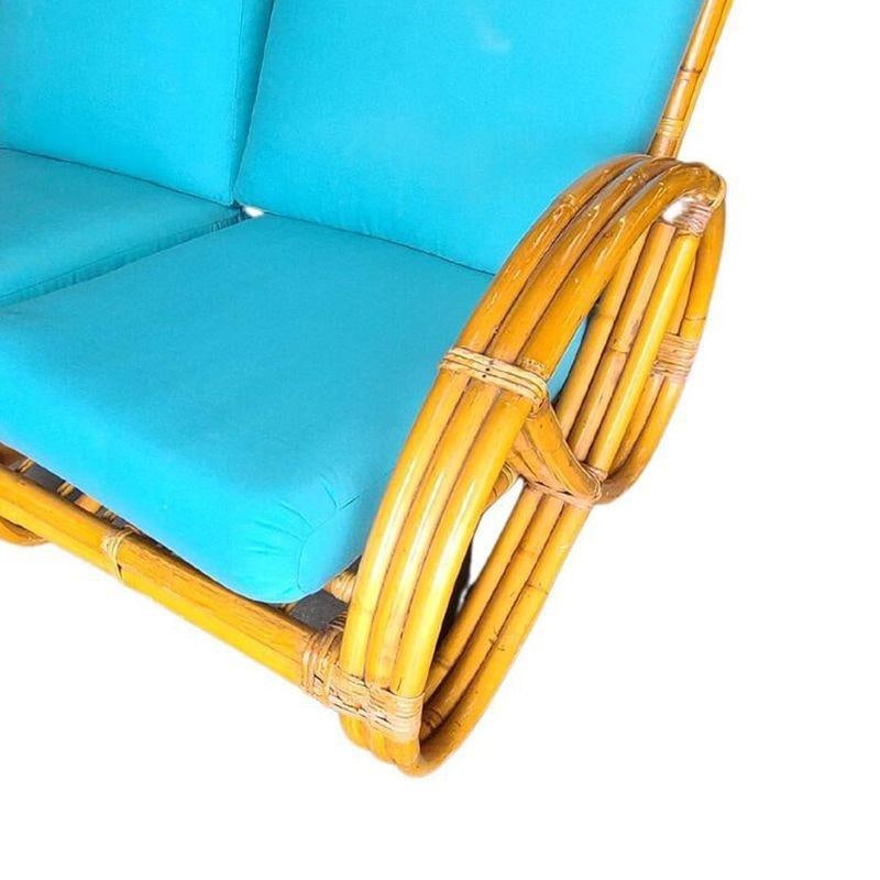 Restored Mid Century 3 Strand Full Pretzel Settee W/ Open Base - 2