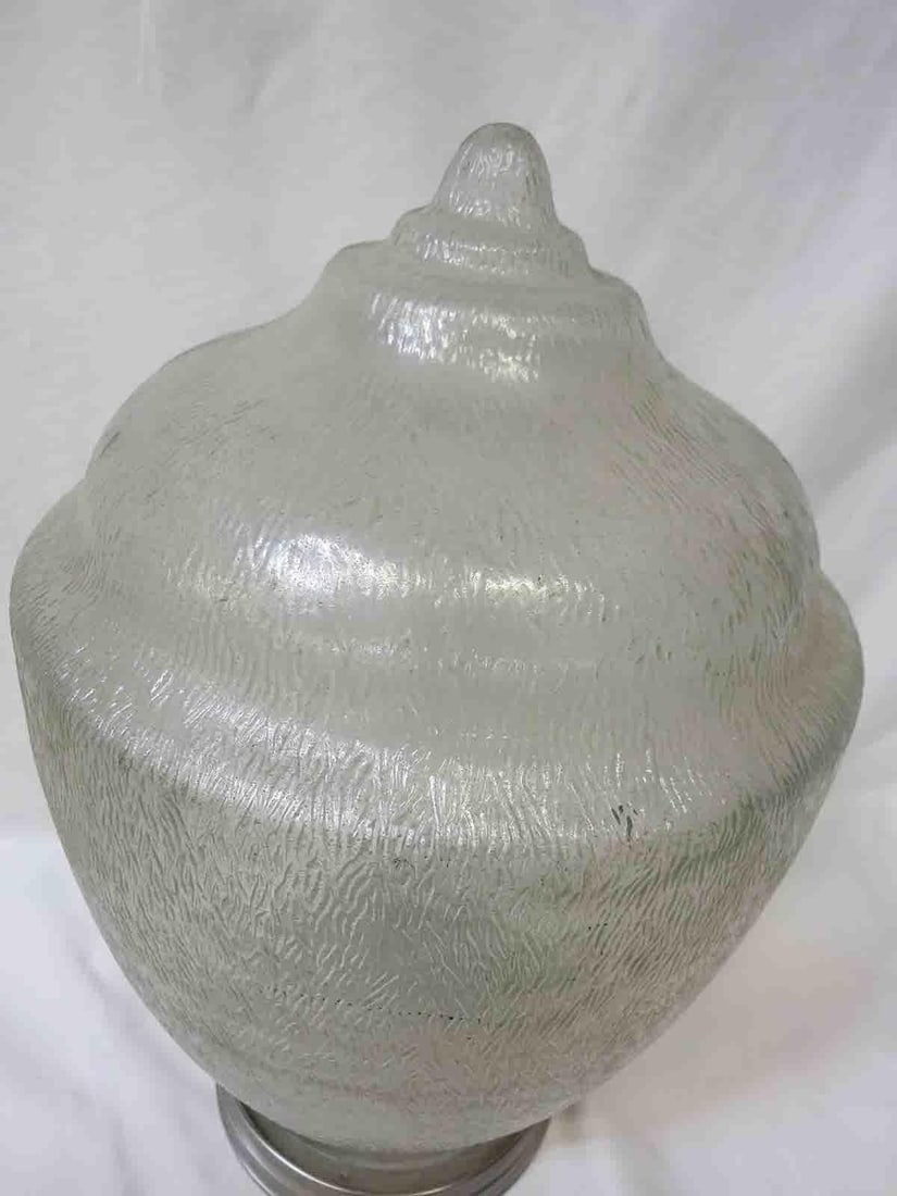 Tall Art Deco Acorn Ceiling Polycarbonate Globe Pendant - 4
