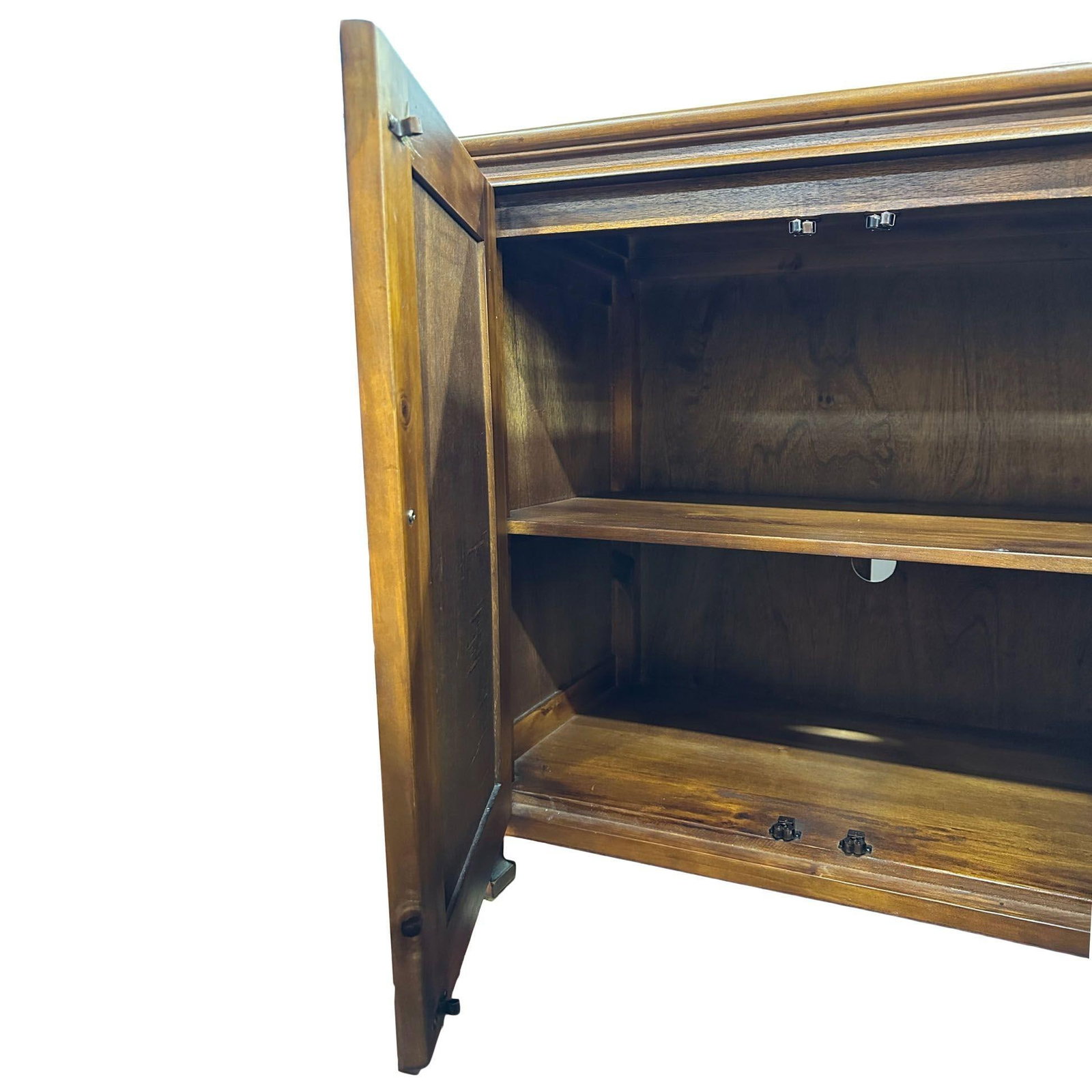 Oriental James Mont Style Koa & Stick Rattan Stereo Cabinet - 3