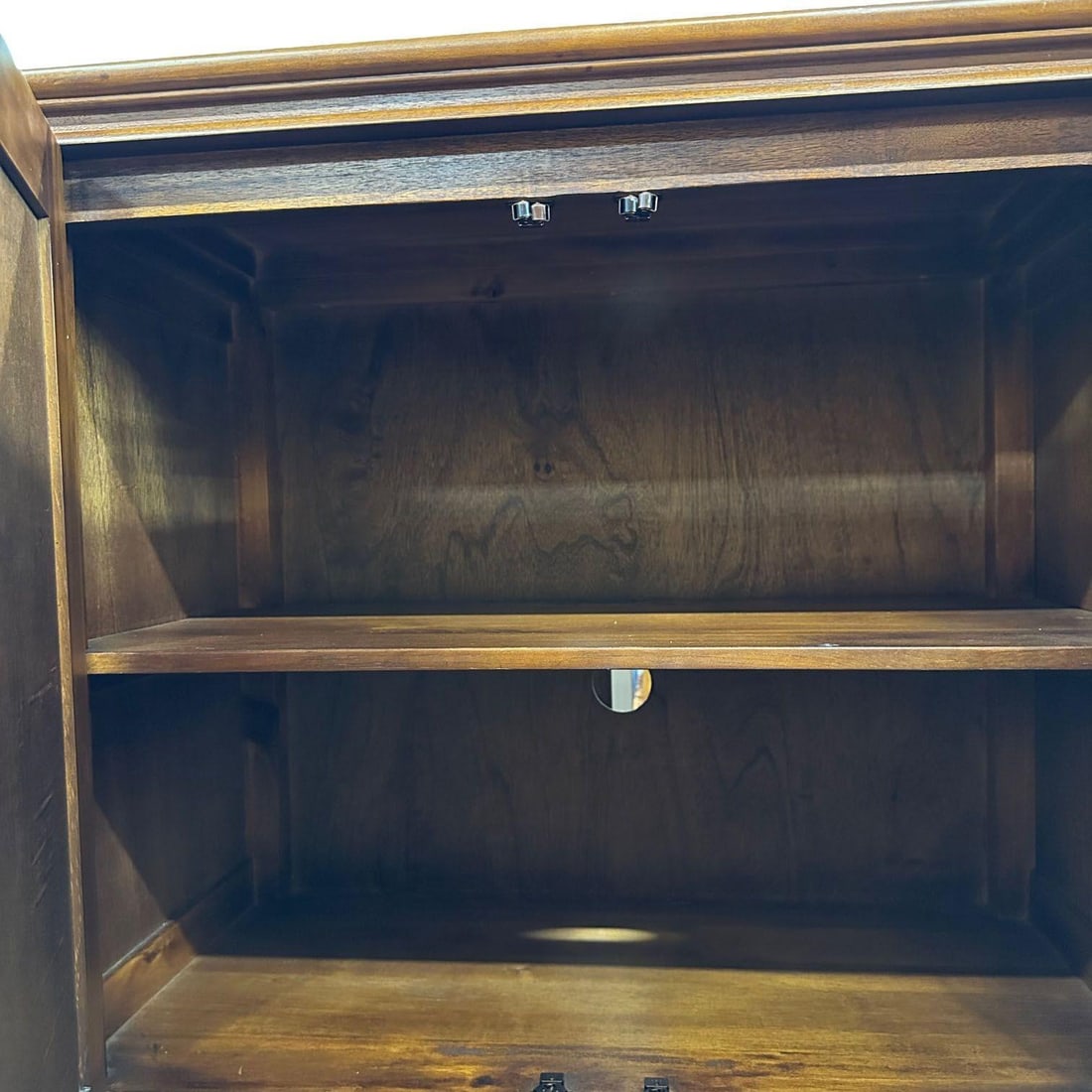 Oriental James Mont Style Koa & Stick Rattan Stereo Cabinet - 4