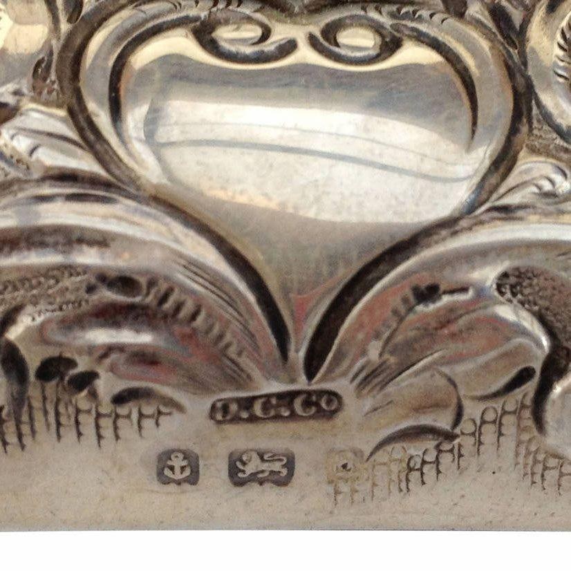 Victorian Silver Embossed Clock by Douglas Clock Company - 5