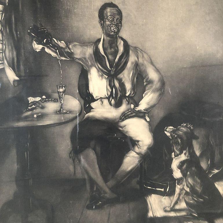 1828 Egnlish Massa Out “Sambo Werry Dry?? Mezzotint Etching By Henry Pidding - 3