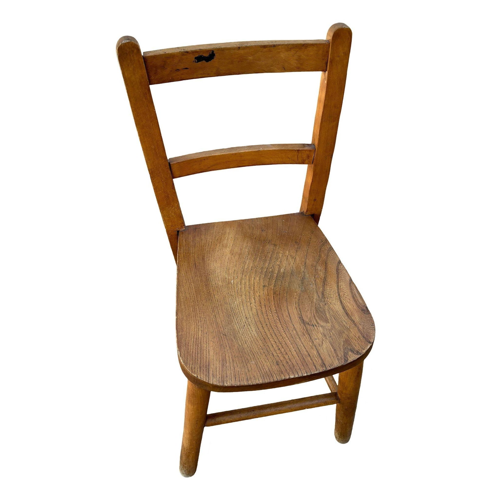 1950s Oak Child's Chapel School Chair by Elm and Beech - 3