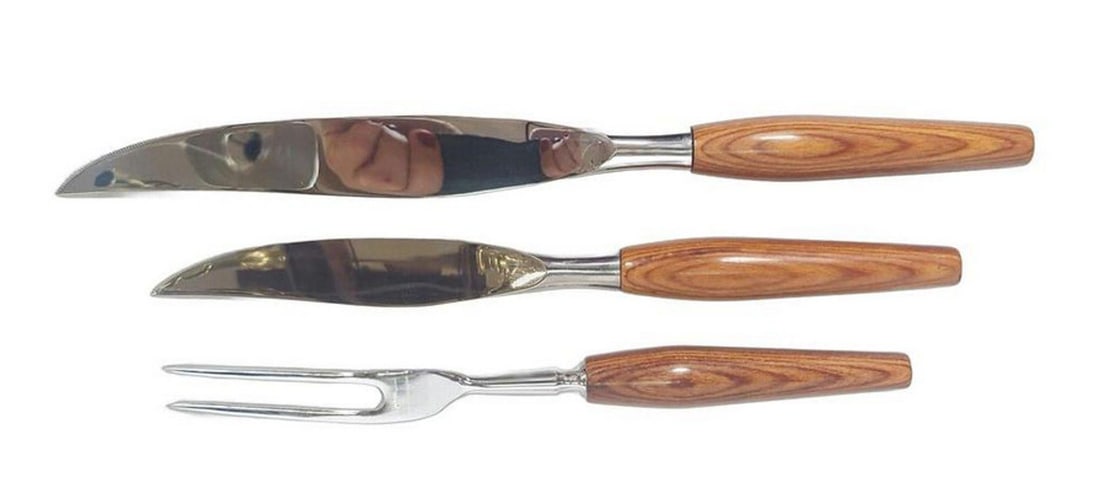Vintage Danish Deeredge Sheffield England Carving Cutlery Sert Firth - 3