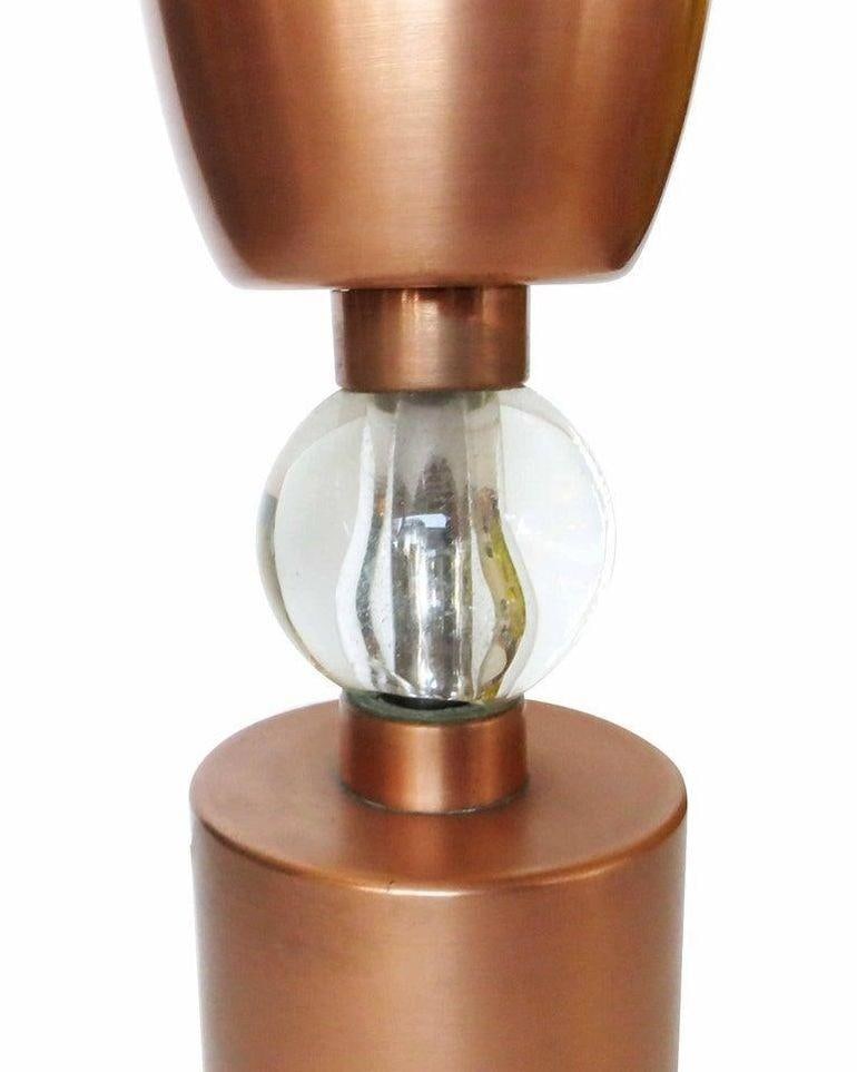 Copper Mid-Century Torchiere Table Lamps, Pair - 2