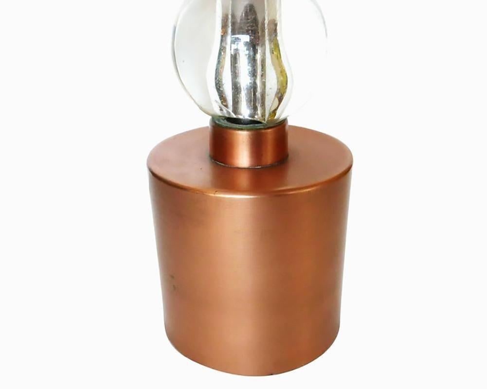 Copper Mid-Century Torchiere Table Lamps, Pair - 3