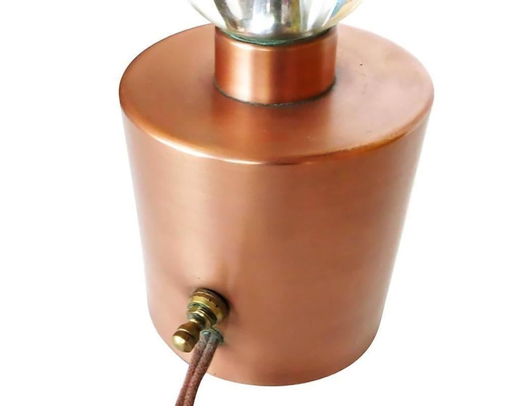 Copper Mid-Century Torchiere Table Lamps, Pair - 4