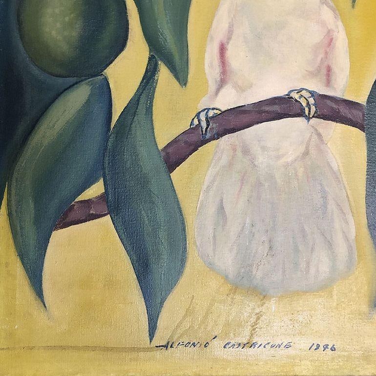 Hawaiian Cockatoos Acrylic on Canvas Tropical Paining by Alfonso Castricone - 5