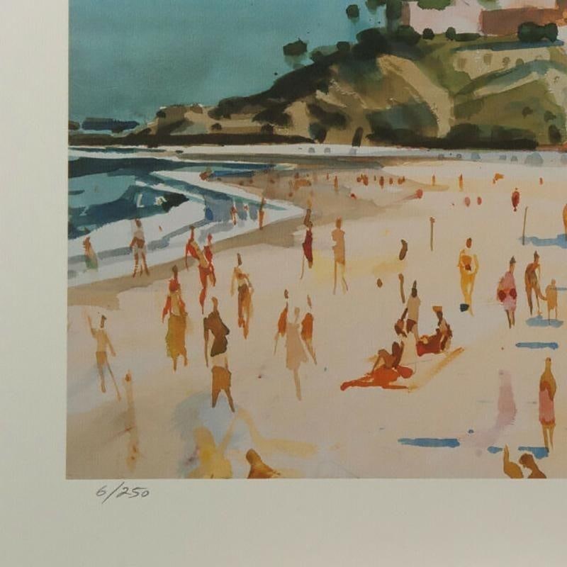 Milford Zornes "Main Beach Laguna" Lithograph Print Limited 13 of 250 Signed - 2