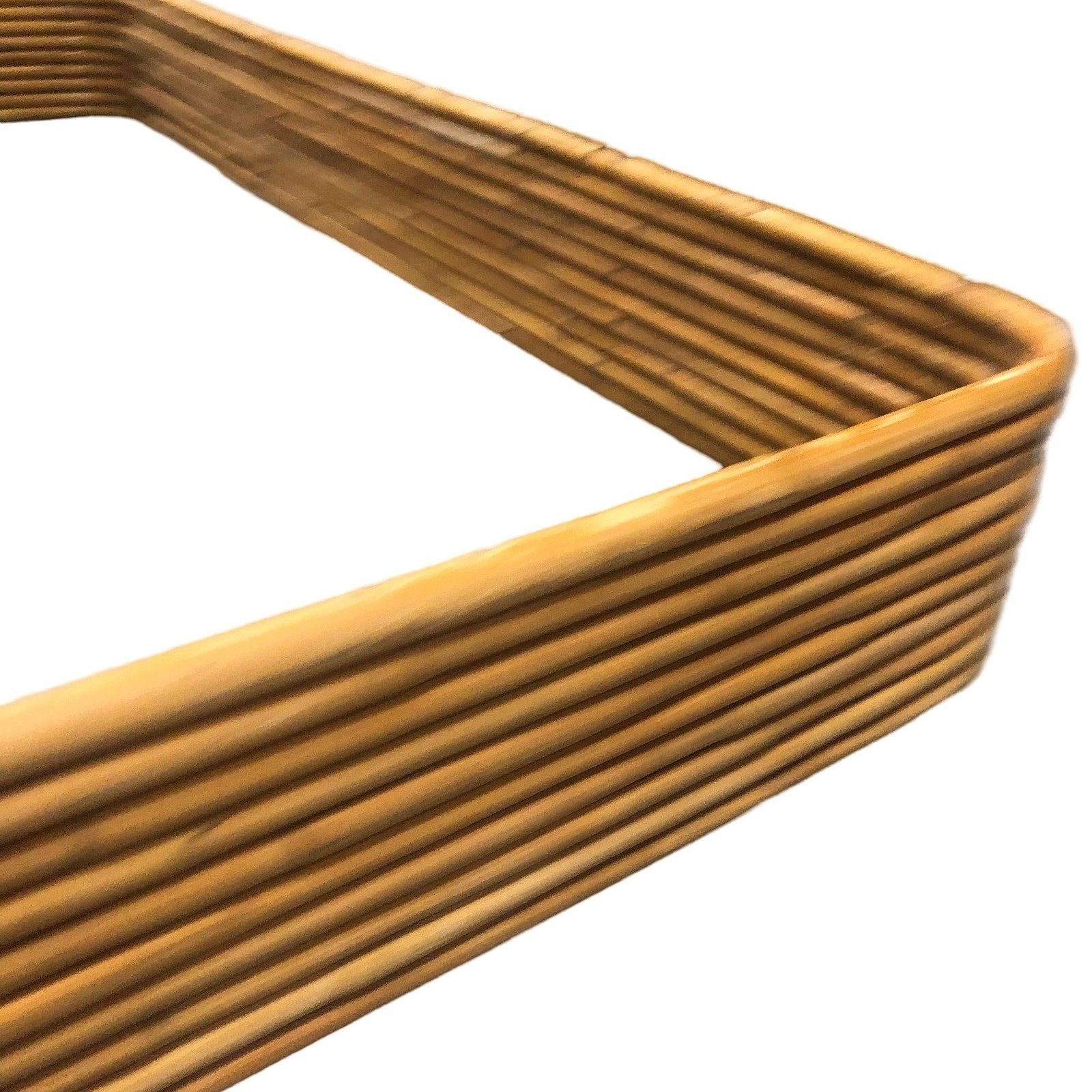 Restored Paul Frankl Style Stacked Rattan Bed Single Size Bed Frame, Kane Kraft - 4