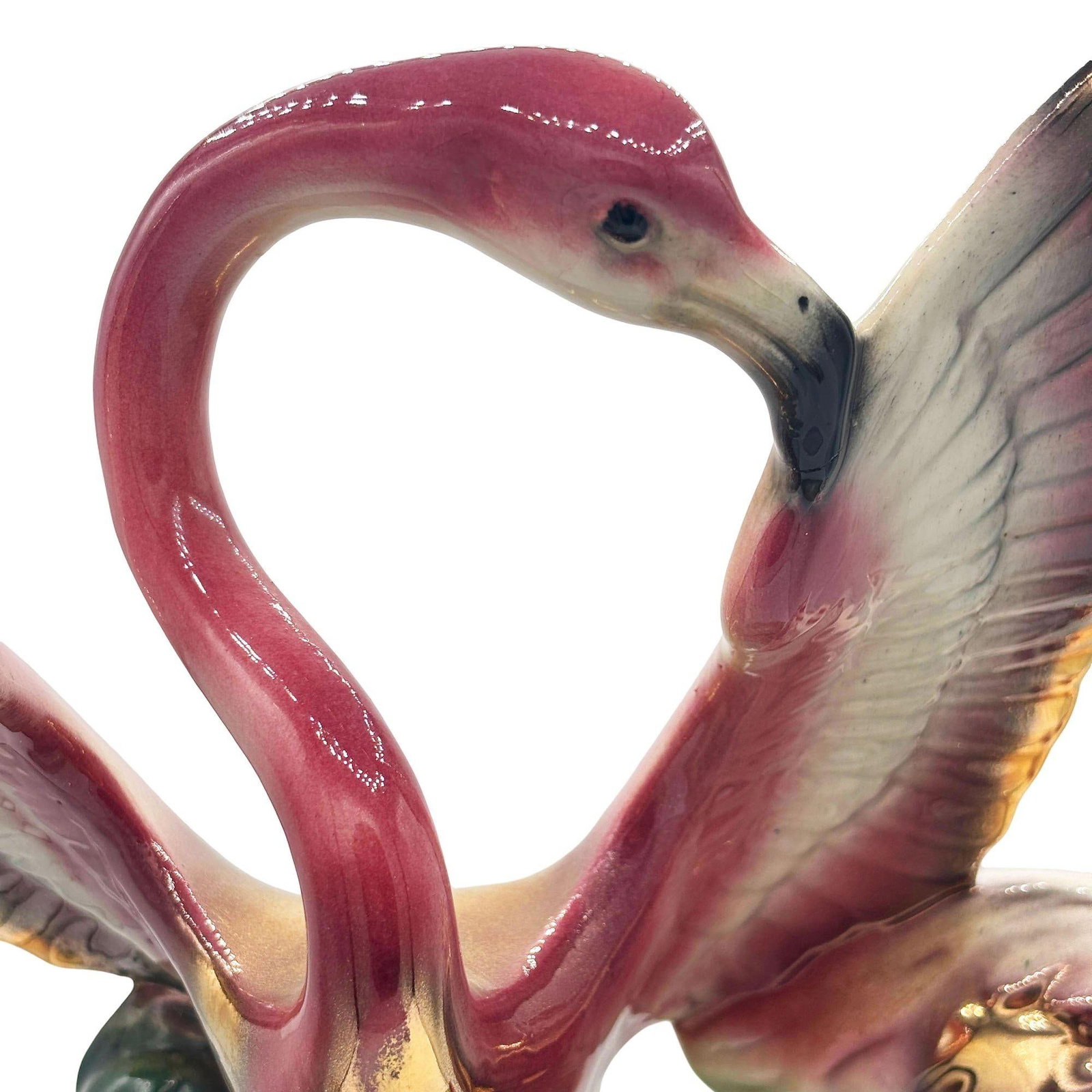 1956 Ceramic Flamingo Tropical Pond Indoor Planter by Lane & Company California - 3