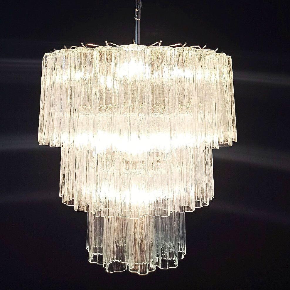 Mid-century Murano Glass Tronchi Pendant Chandelier by Venini - 3