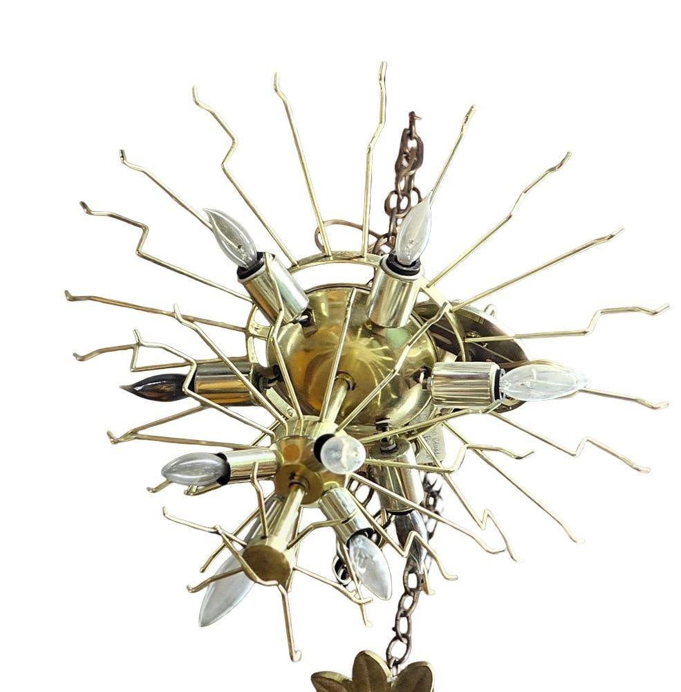 Mid-century Murano Glass Tronchi Pendant Chandelier by Venini - 5