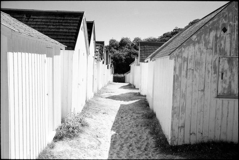 Beach Huts Ii, Carolles, France - Silver Gelatin Photograph: Title: Beach Huts Ii, Carolles, France - Silver Gelatin Photograph Description: 20 x 16 in Medium: Beach Huts II, Carolles, France - Silver Gelatin Photograph - Limited Edition of 10 Paul Cooklin Unit