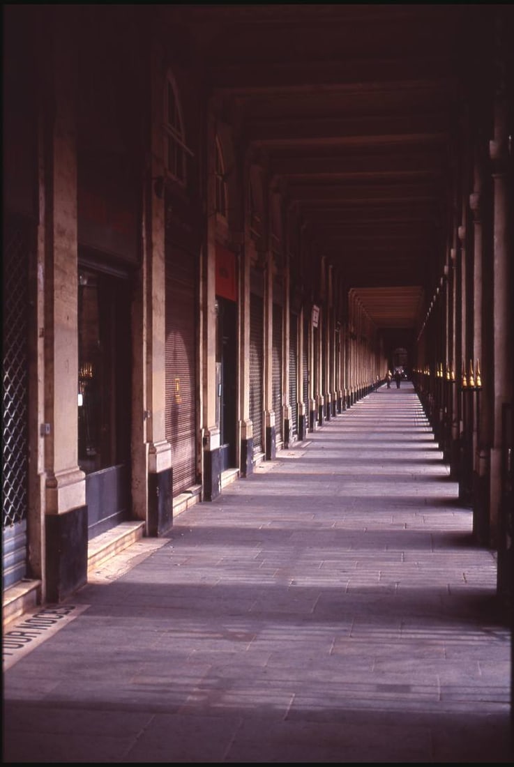 The Royal Palace Promenade, Paris, France - C Type Photograph: Title: The Royal Palace Promenade, Paris, France - C Type Photograph Description: 16 x 20 in Medium: The Royal Palace Promenade, Paris, France - C Type Photograph - Limited Edition of 10 Paul Cooklin