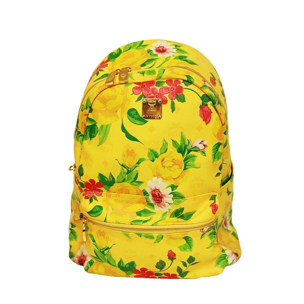 MCM Paradiso Limited edition 2014 Yellow Visetos Floral Canvas Leather Backpack: Title:MCM Paradiso Limited edition 2014 Yellow Visetos Floral Canvas Leather Backpack Description:MCM Paradiso Limited edition 2014 Yellow Visetos Floral Canvas Leather Backpack Get ready for a luxe