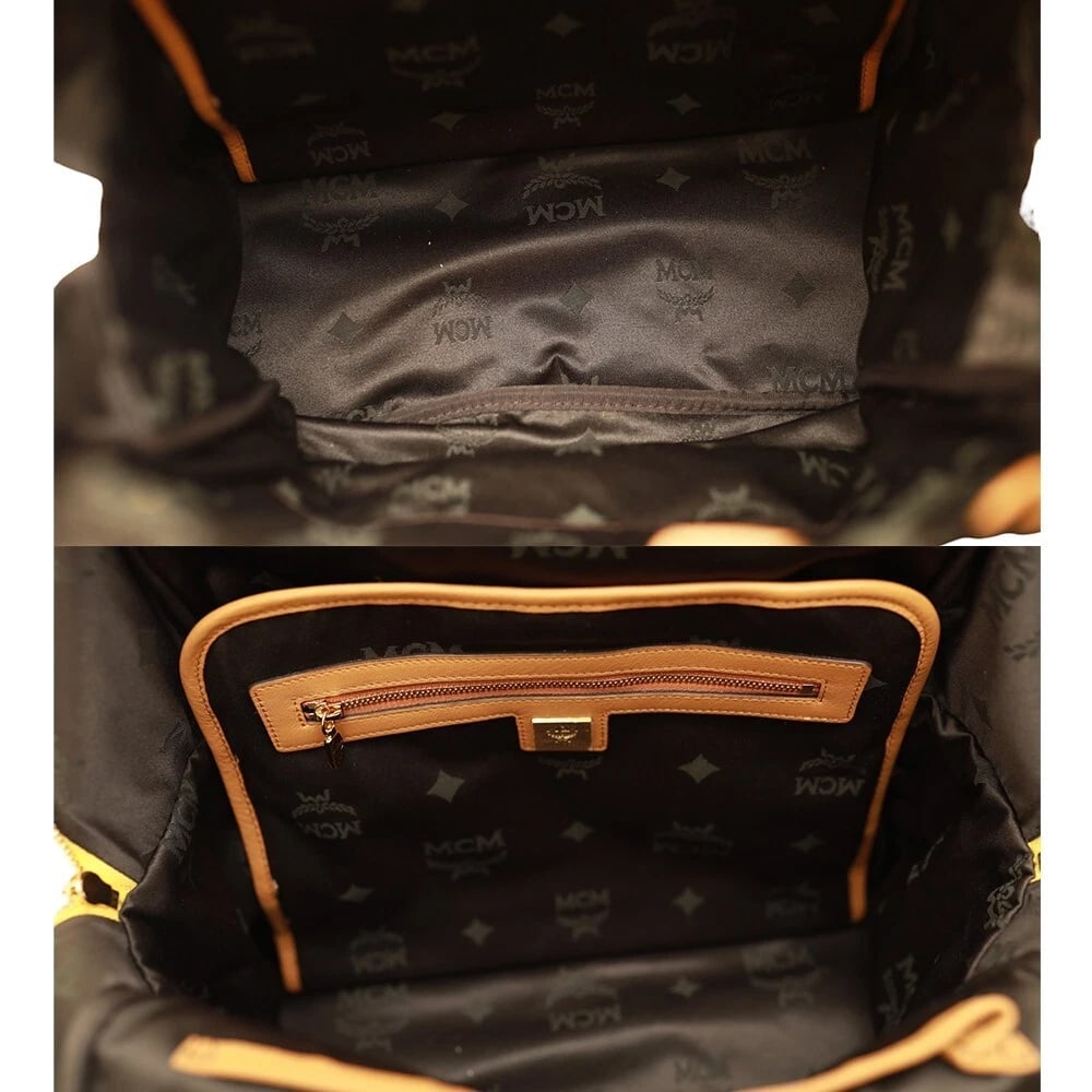 MCM Paradiso Limited edition 2014 Yellow Visetos Floral Canvas Leather Backpack - 6