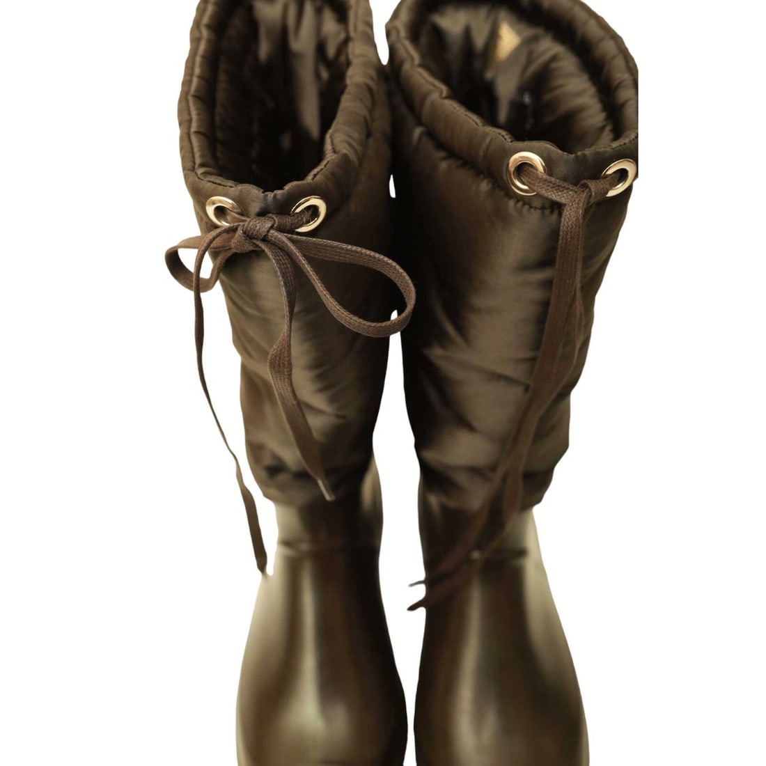 Dolce & Gabbana Men's Brown Rubber Nylon Wellington Boots size 45 Wellies Shoes - 11