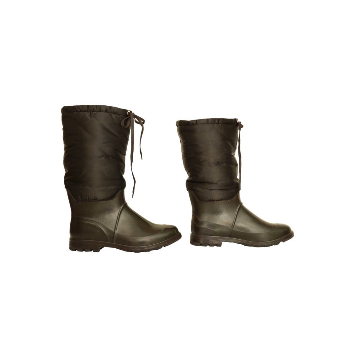 Dolce & Gabbana Men's Brown Rubber Nylon Wellington Boots size 45 Wellies Shoes - 3
