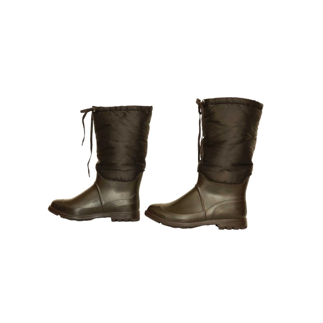 Dolce & Gabbana Men's Brown Rubber Nylon Wellington Boots size 45 Wellies Shoes - 4