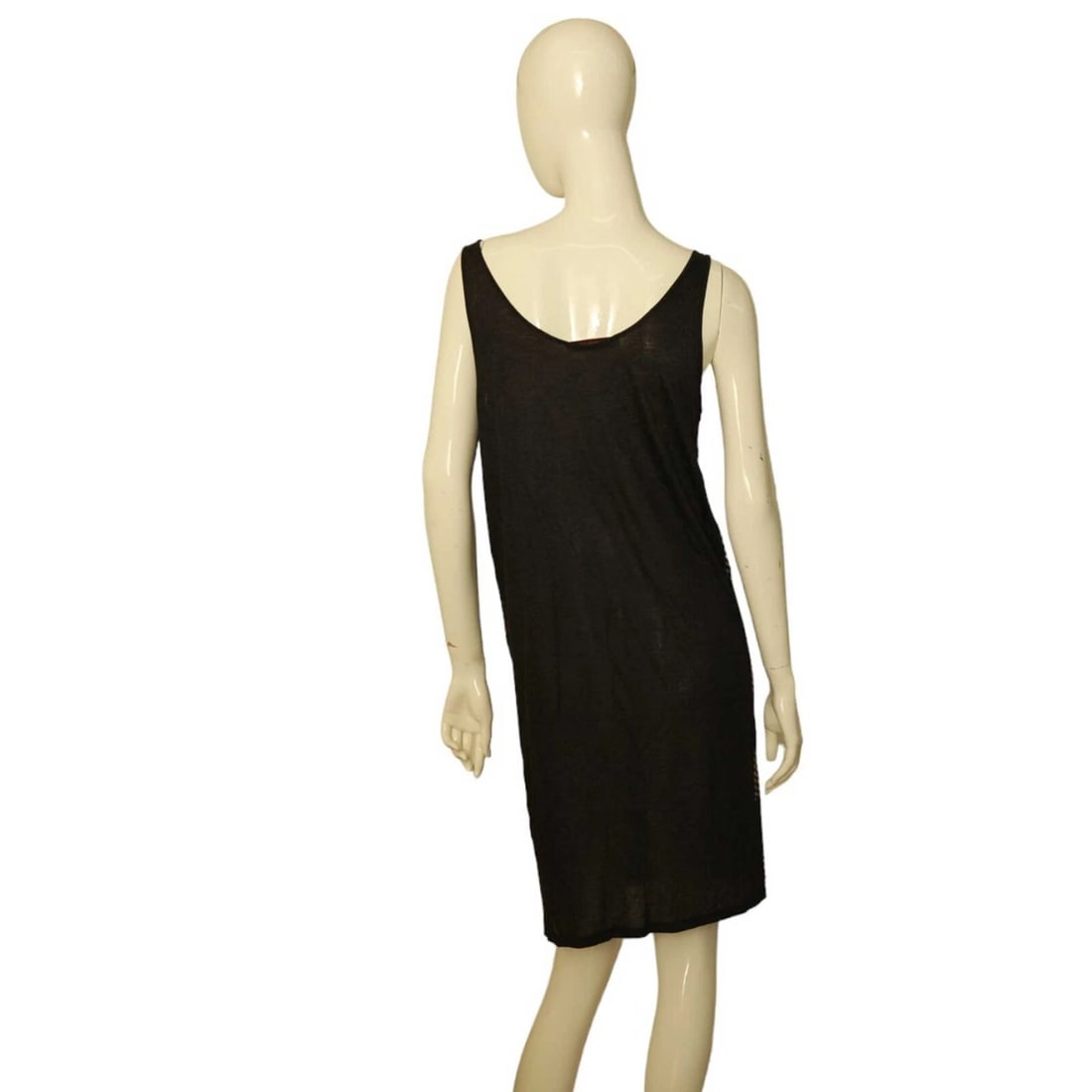 Stella McCartney Anthracite Gray Shiny Sleeveless Tank Mini Length dress size 42 - 2