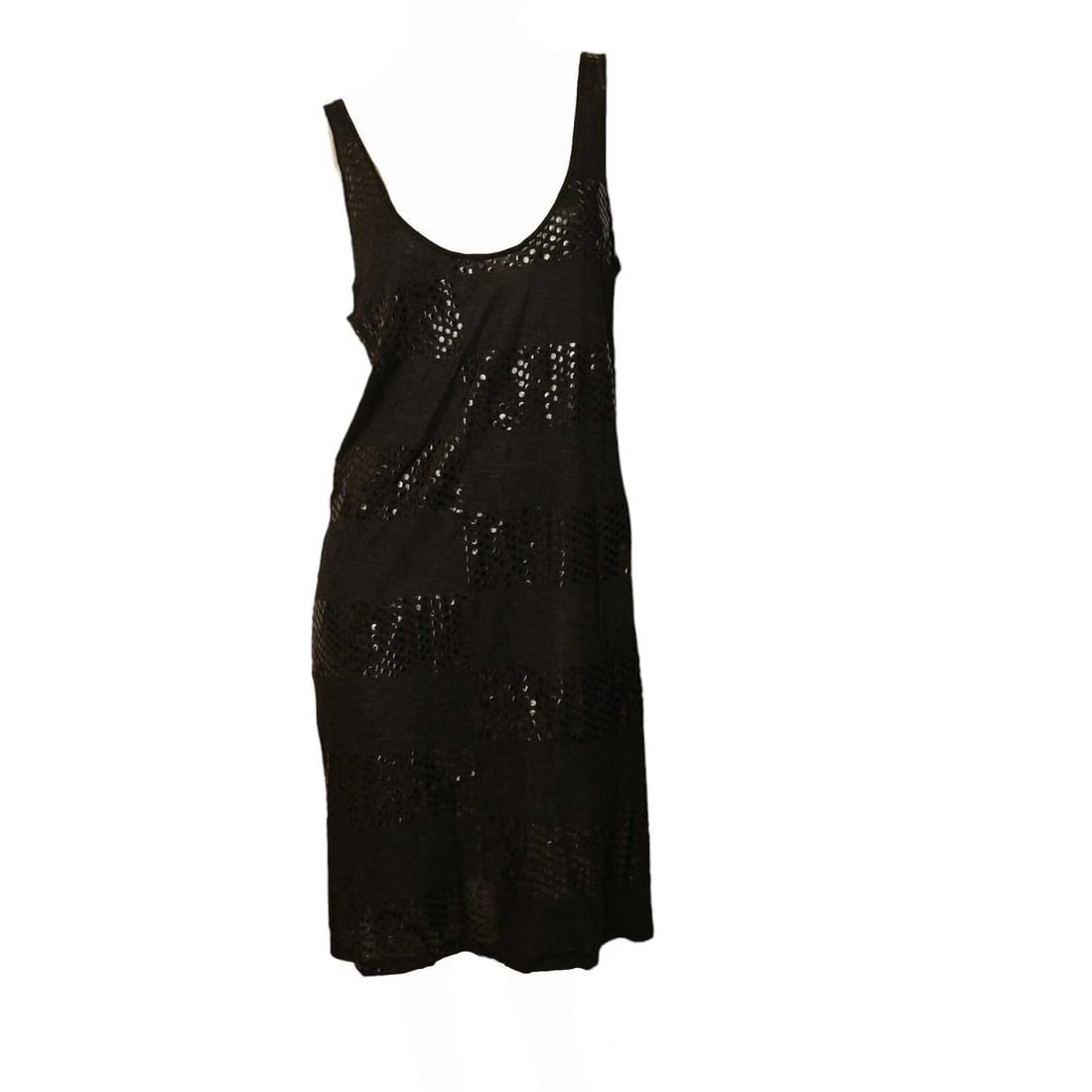 Stella McCartney Anthracite Gray Shiny Sleeveless Tank Mini Length dress size 42 - 3