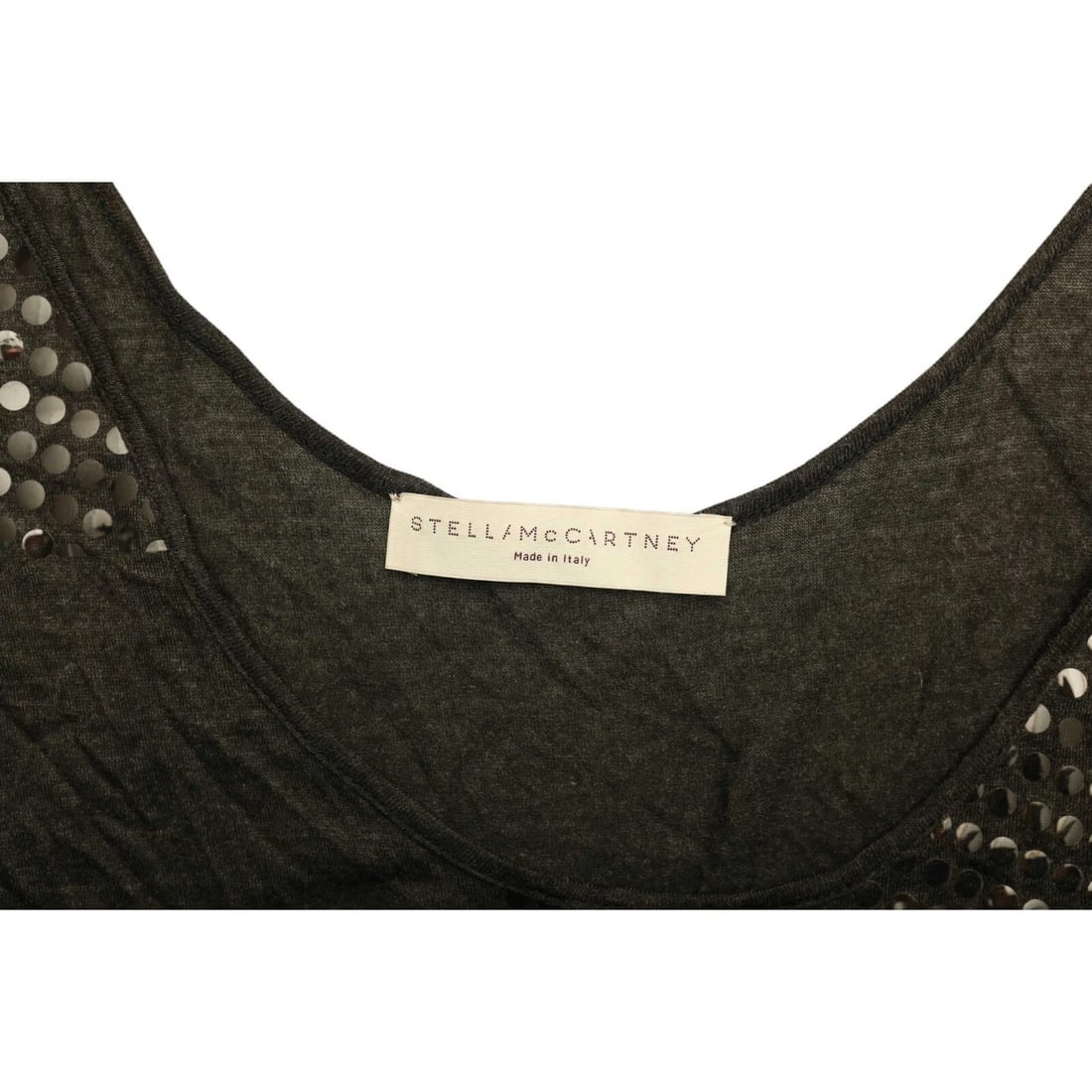 Stella McCartney Anthracite Gray Shiny Sleeveless Tank Mini Length dress size 42 - 4