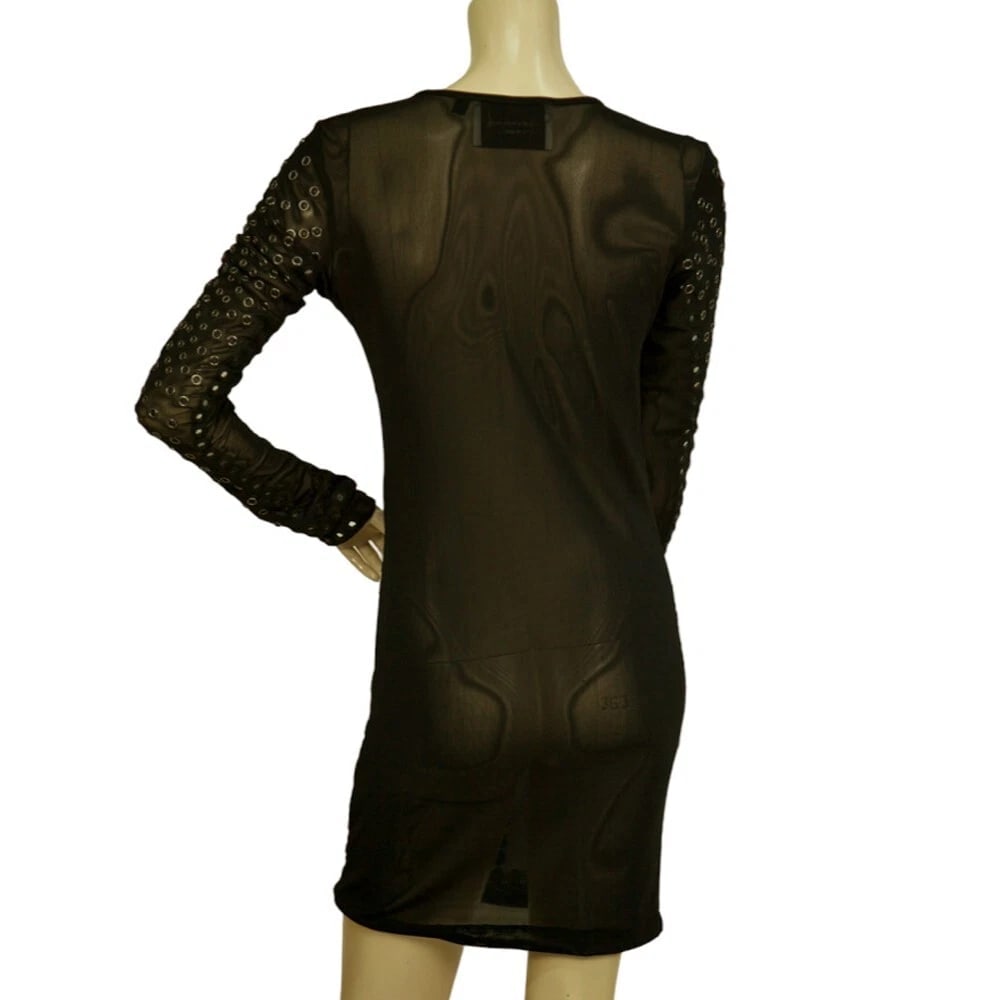 Christopher Kane for topshop Black Studded Sheer Mini Bodycon dress size UK 10 - 2