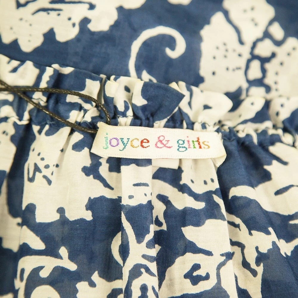 Joyce & girls Silk Blue Paisley Cream Lace Tunic Kaftan Cover Up Dress size S - 3
