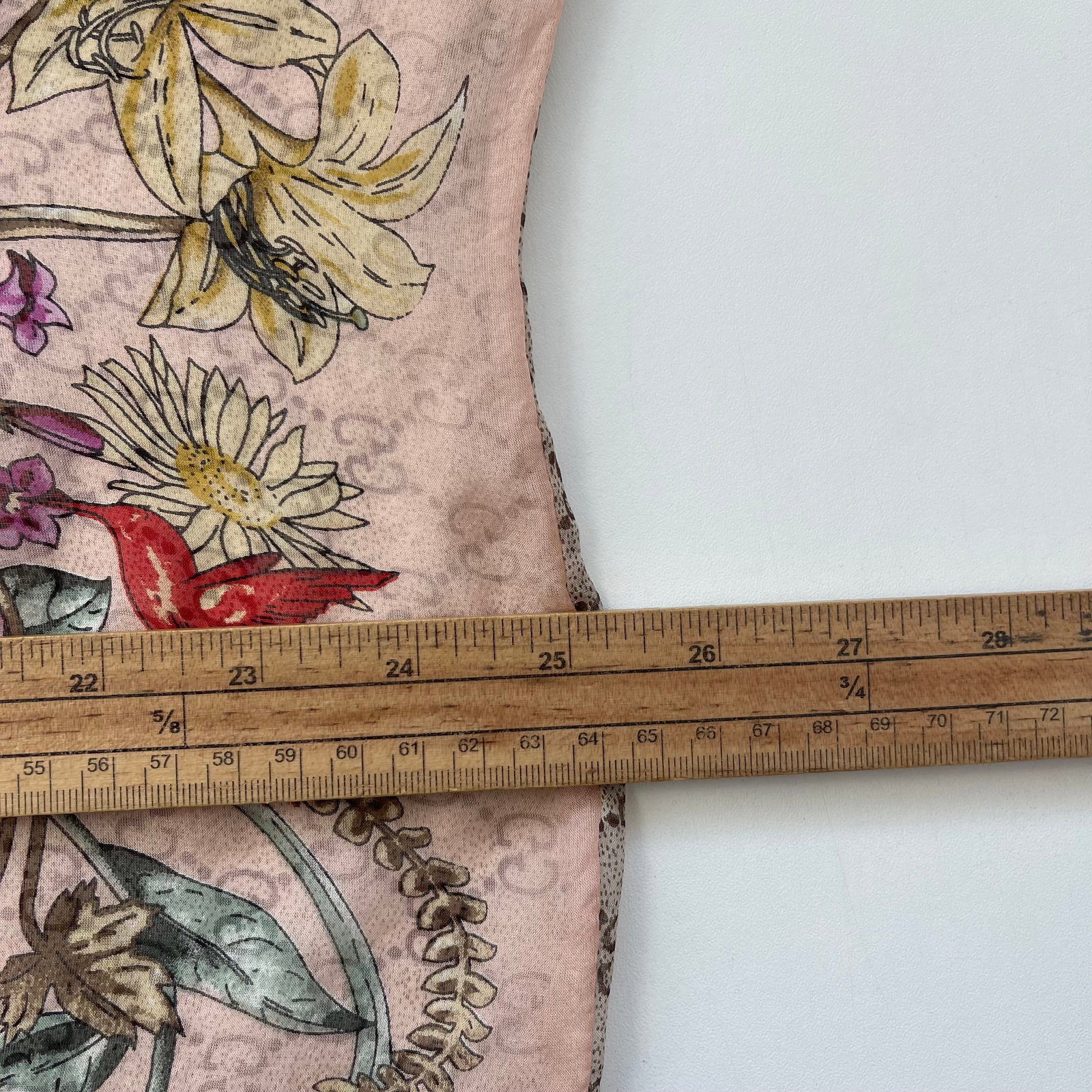 Gucci Beige Floral 100% Silk Scarf - 9