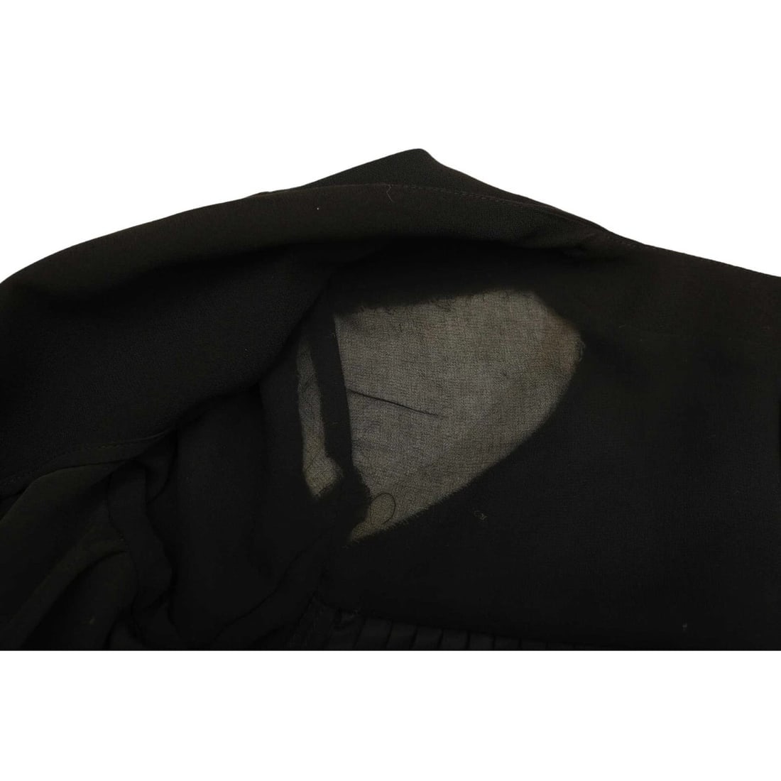 Pinko Women's Black Collarless Jacket Pleated Back Single Button Blazer 40 FR - 6