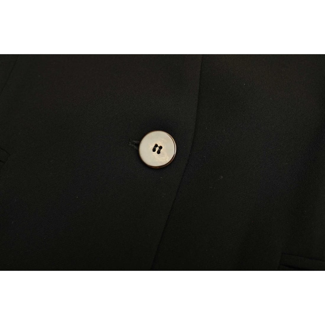 Pinko Women's Black Collarless Jacket Pleated Back Single Button Blazer 40 FR - 8