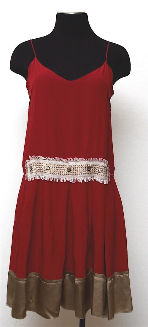 DEREK LAM MADE IN ITALY SIZE 6 100% SILK DRESS GORGEOUS COCKTAIL - 2