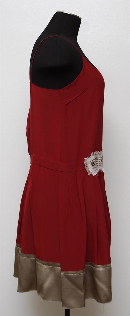 DEREK LAM MADE IN ITALY SIZE 6 100% SILK DRESS GORGEOUS COCKTAIL - 7