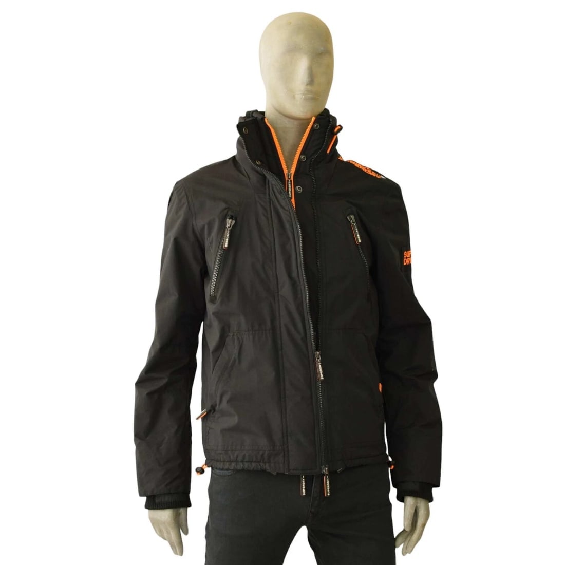 Superdry Black & Orange Zipper Front Nylon The Wind Attacker Men Jacket size M (1 of 11)
