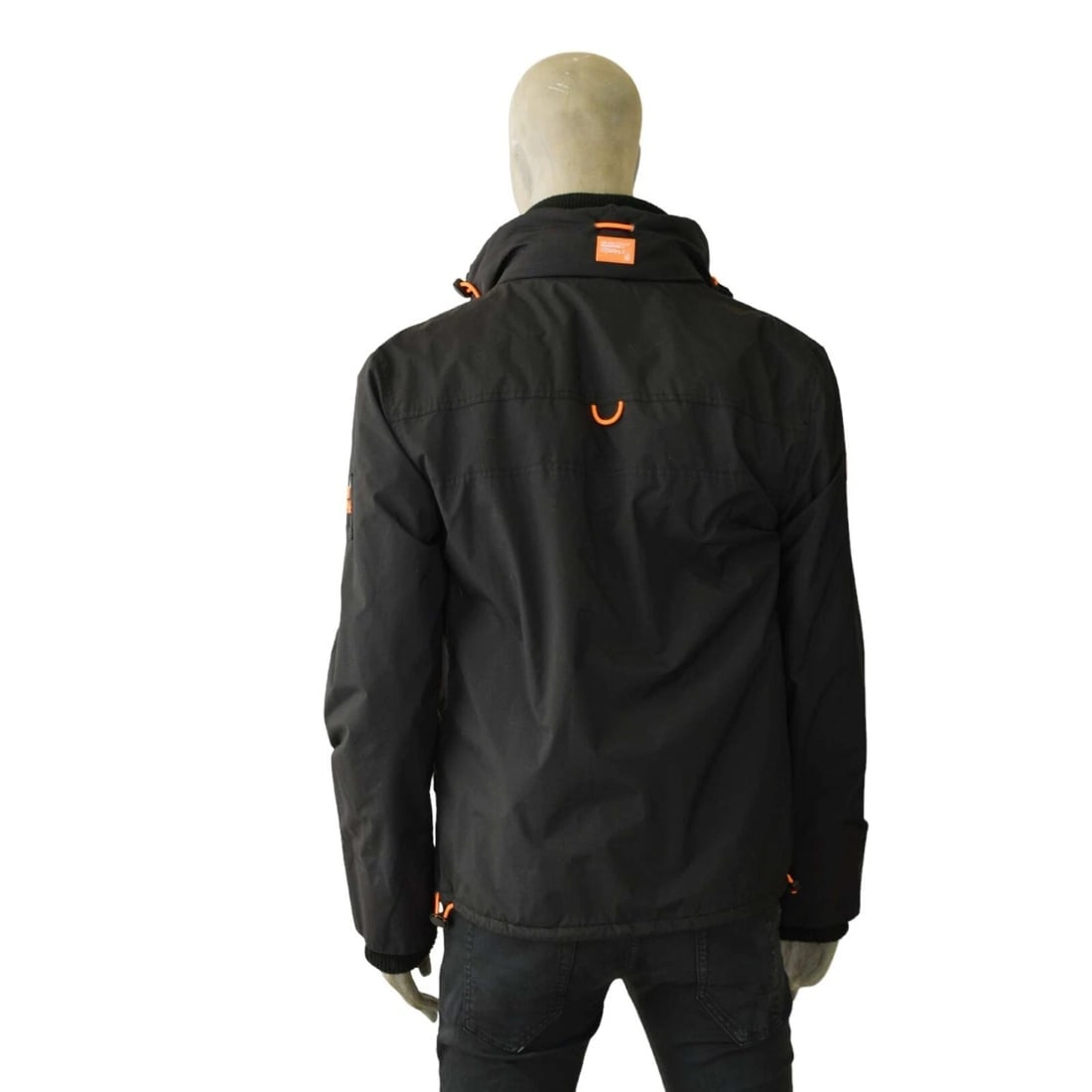 Superdry Black & Orange Zipper Front Nylon The Wind Attacker Men Jacket size M - 3