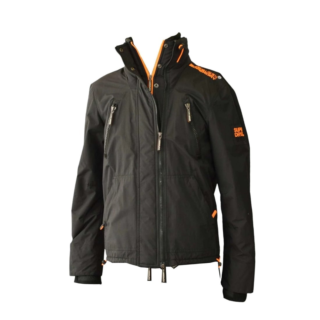 Superdry Black & Orange Zipper Front Nylon The Wind Attacker Men Jacket size M - 4