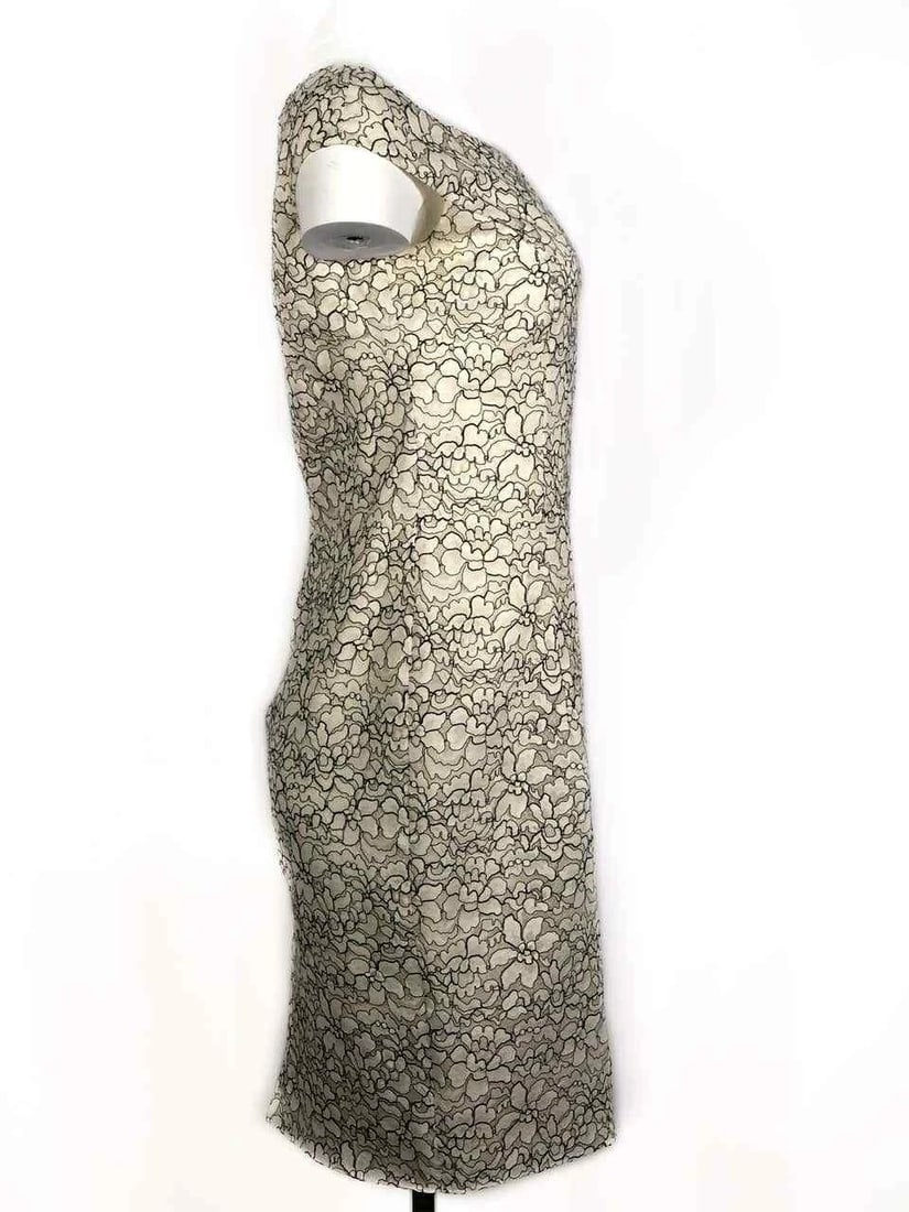 Vintage CHRISTIAN DIOR White Floral Lace Dress Size 8 - 10