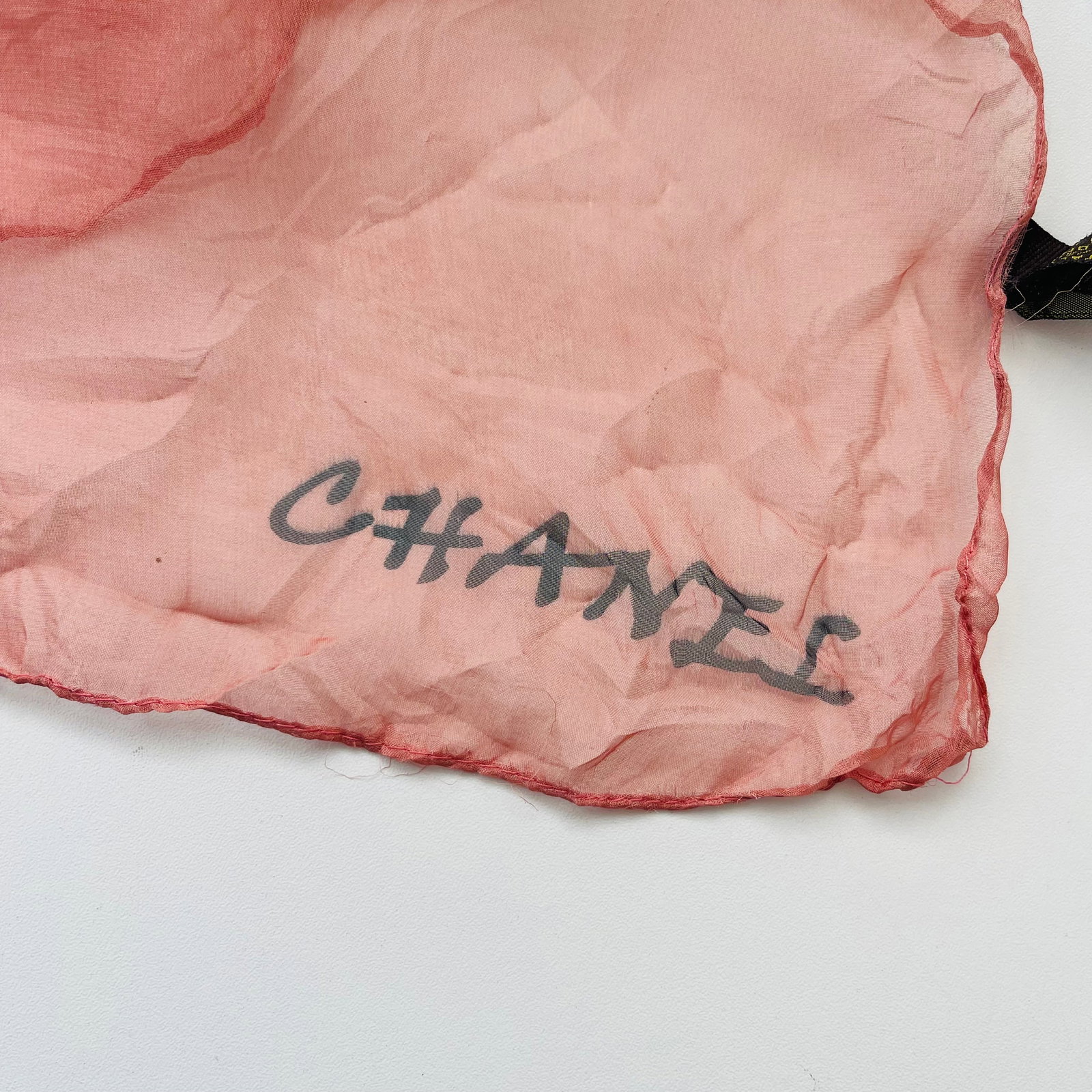 Chanel Pink Printed 100% Silk Scarf - 5