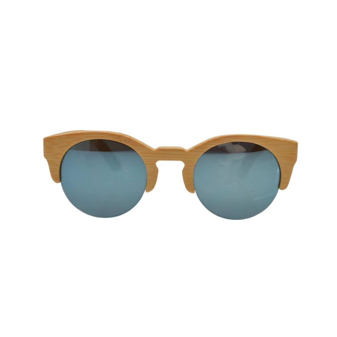 Woodys Barcelona Hiroto 0,33 Wooden Beige Round Sunglasses - 3