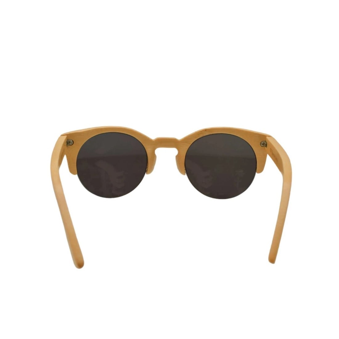 Woodys Barcelona Hiroto 0,33 Wooden Beige Round Sunglasses - 4