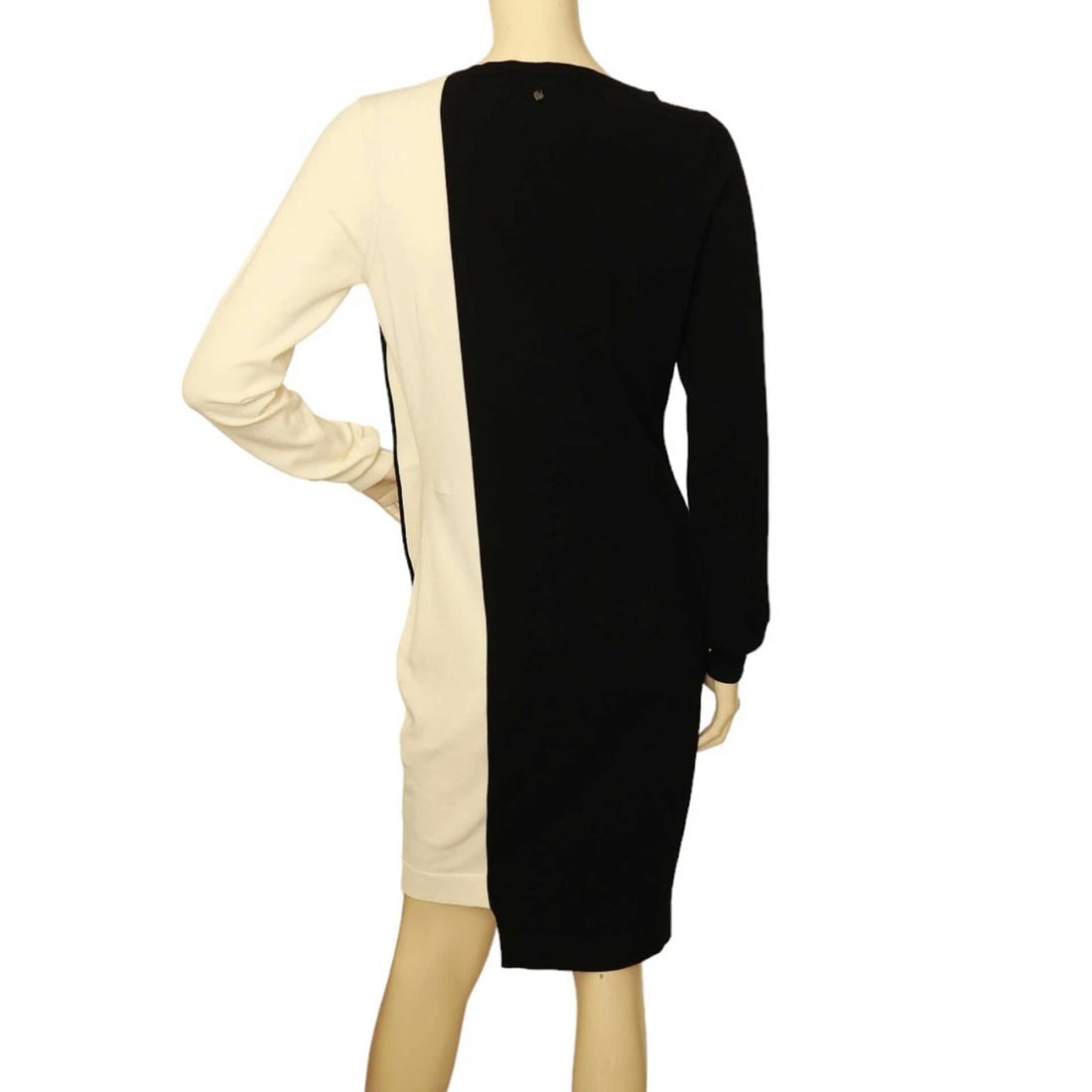 Twinset Black & White Viscose Knit Knee Length Tank Asymmetric dress Size S - 2