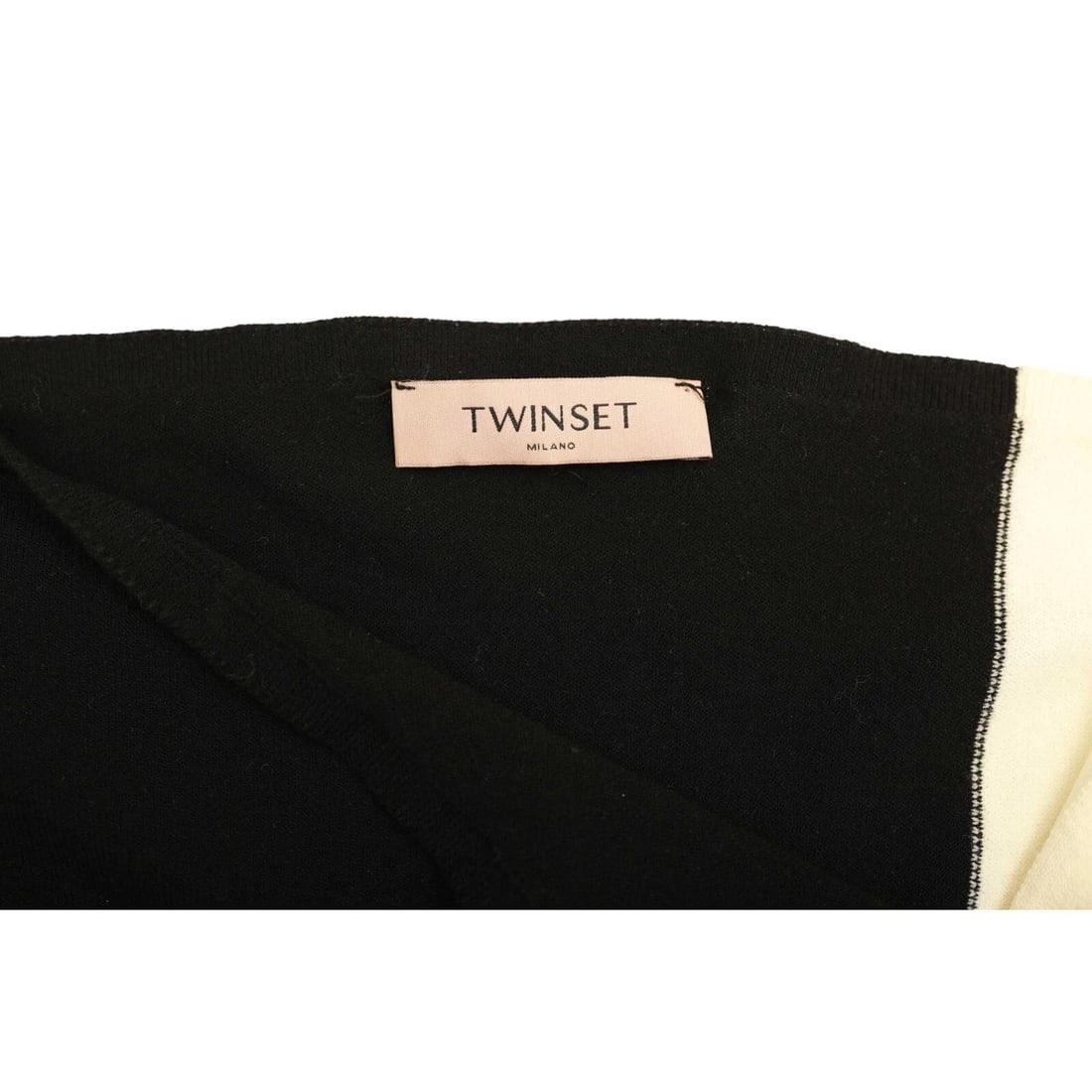 Twinset Black & White Viscose Knit Knee Length Tank Asymmetric dress Size S - 4