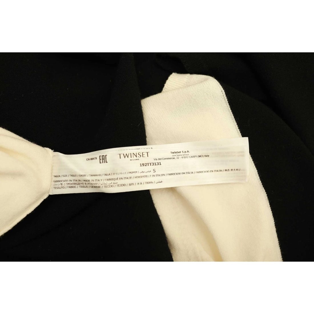 Twinset Black & White Viscose Knit Knee Length Tank Asymmetric dress Size S - 5
