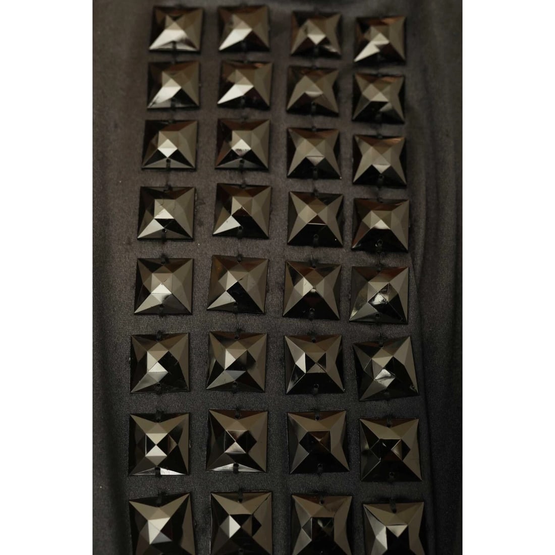 KIX Black Large Pyramid Studs Nylon Leggings trousers pants size S - 6