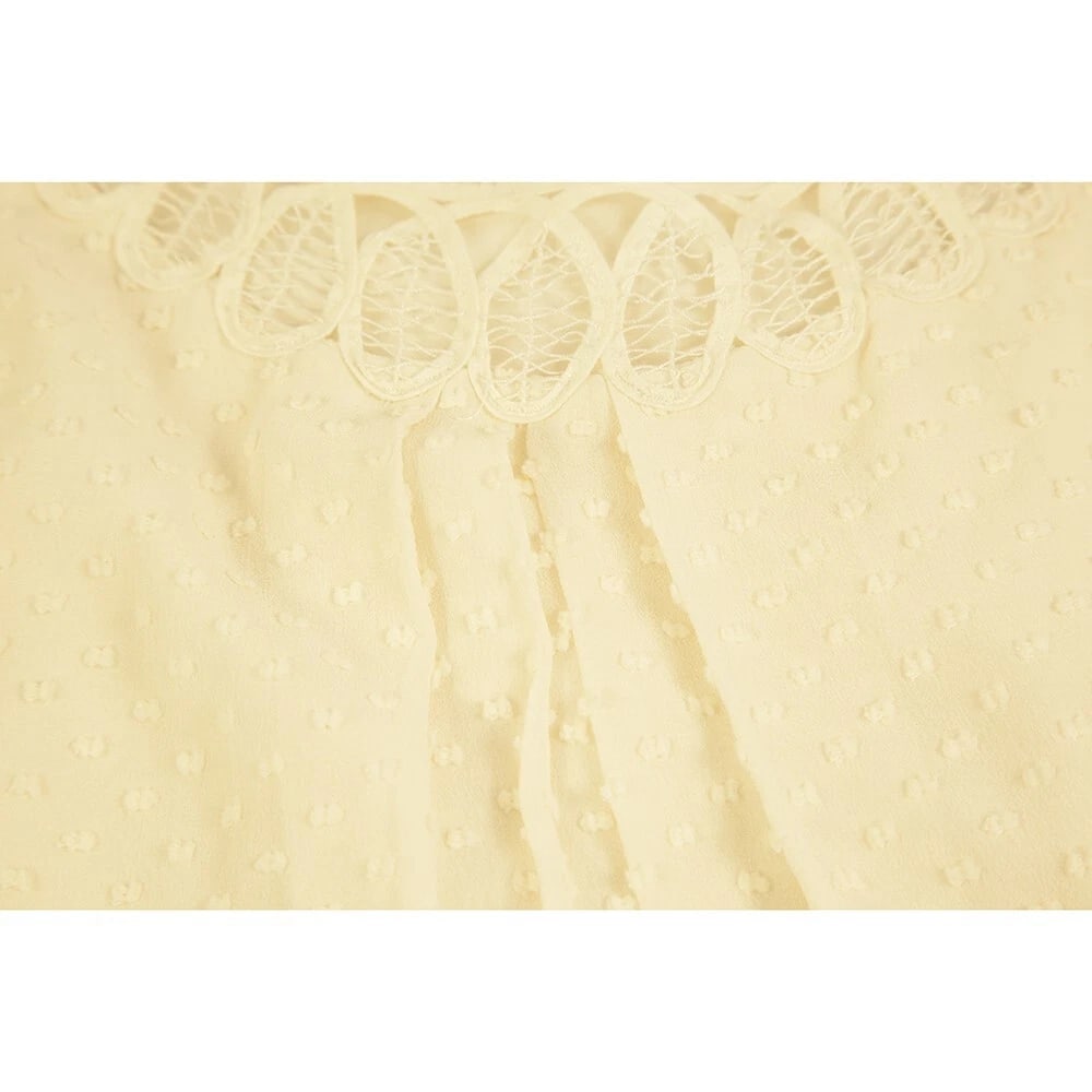 Temperley London Ivory Silk Cotton "Swiss Dot" Lace Straps Mini Dress size UK 10 - 5