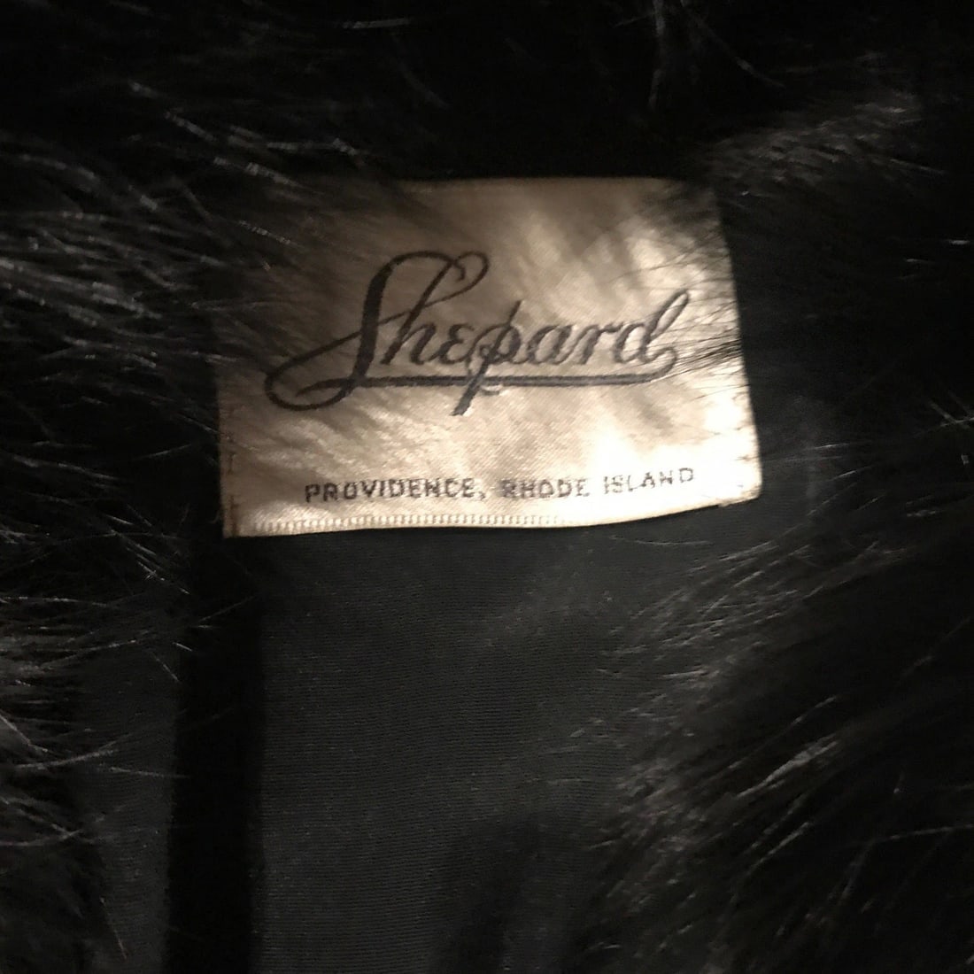 Vintage Shepard Rhode Island Black Fur Detachable Collar Coat Jacket Size Medium - 3