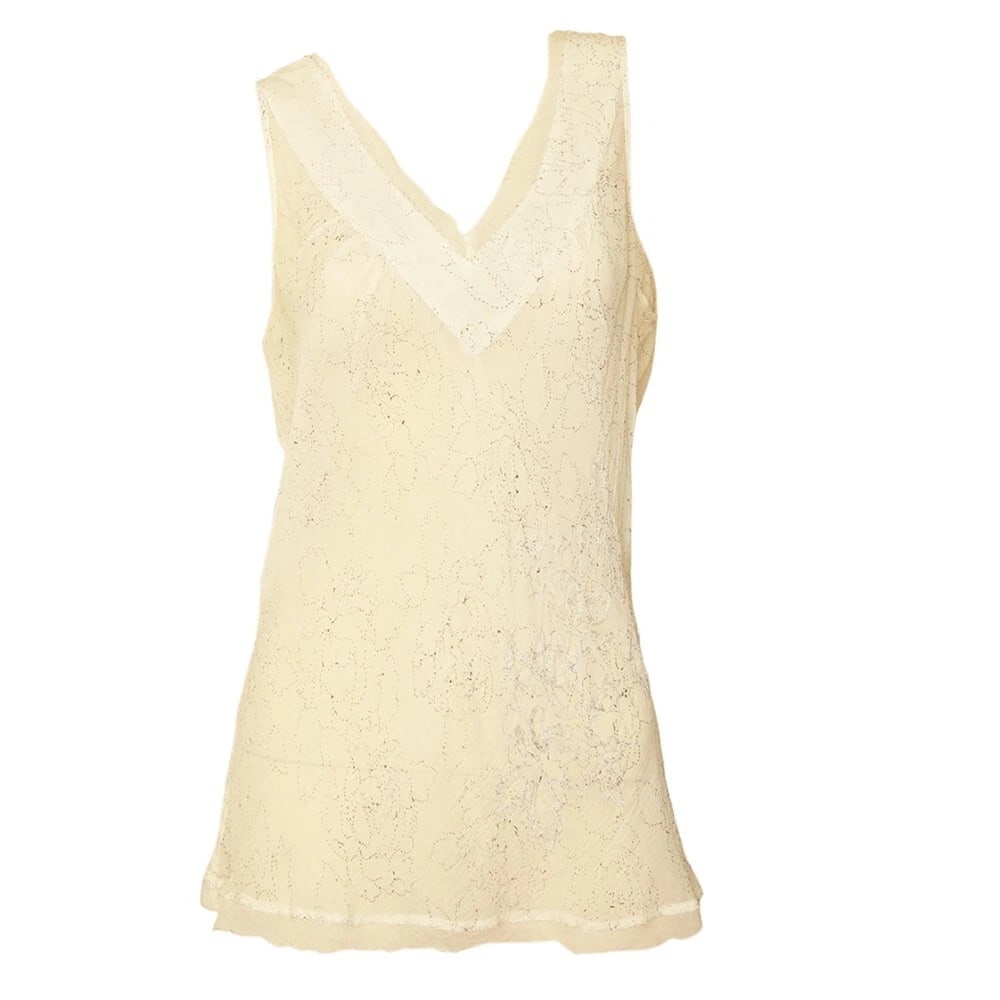 Day Birger & Mikkelsen Off White Beaded Tank Vest Sleeveless Top - Size 40 - 5