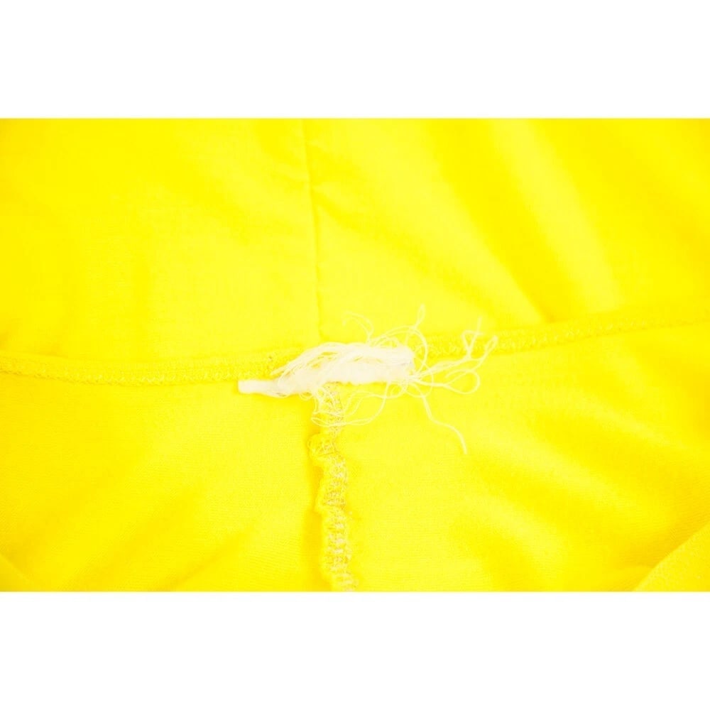 Bright Yellow Bodycon Below Knee Length Sleeveless Bow Midi Dress - 3