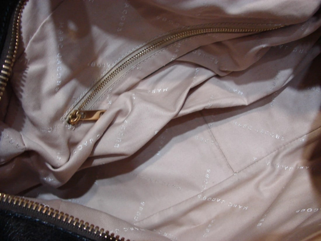 MARC JACOBS LEATHER HOBO HANDBAG DUST BAG GOLD HARDWARE ORIGINAL - 7